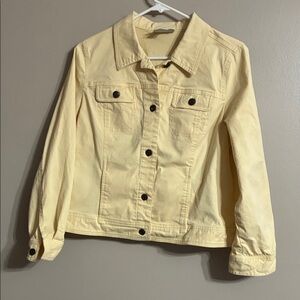 The TOG Shop Petites Yellow Denim Jacket Size Medium